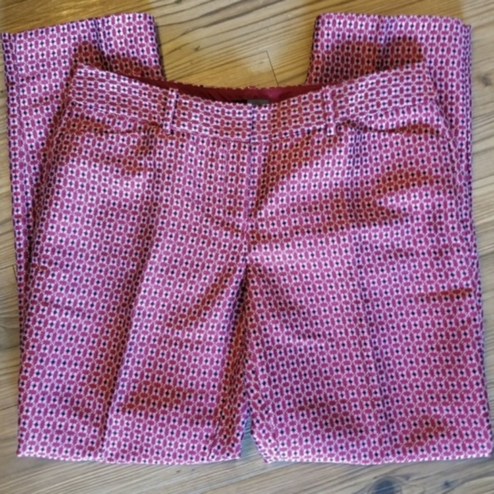 {The Limited} Purple & Red Dot Straight Leg Pants